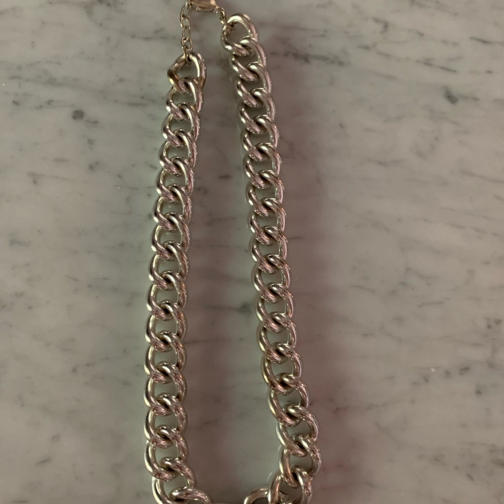 Bold Silver Curb Chain Necklace